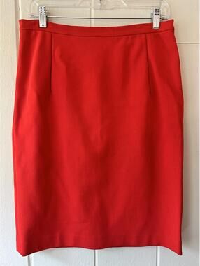 Diane Von Furstenberg Kimmie Skirt Classic Red Pencil Skirt Size 12